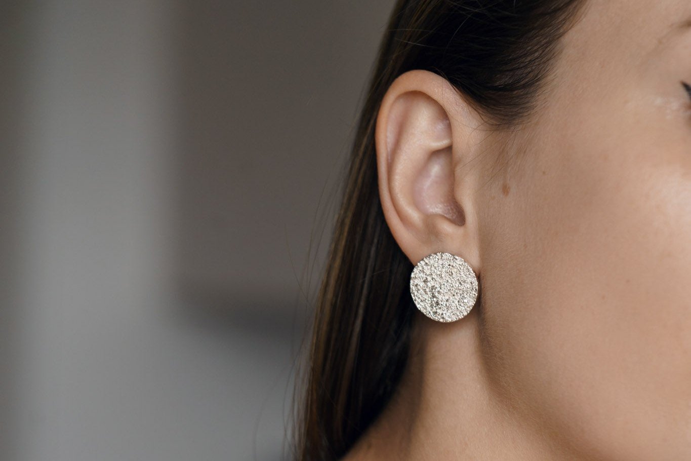 Earrings-discs "Sand" (20 mm)