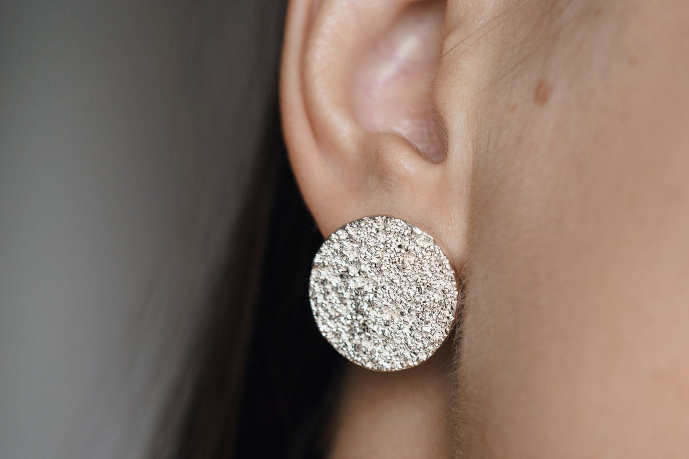 Earrings-discs "Sand" (20 mm)