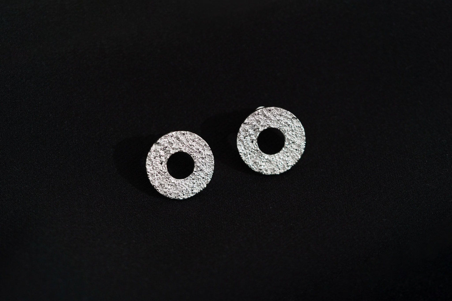 Earrings-discs "Sand circle" (20 mm)