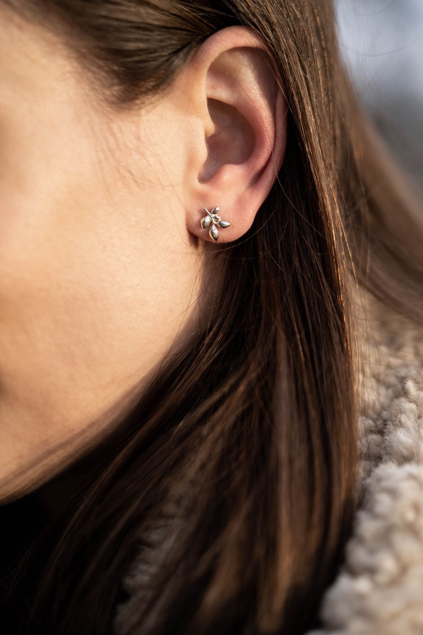 Stud earrings "Branch"