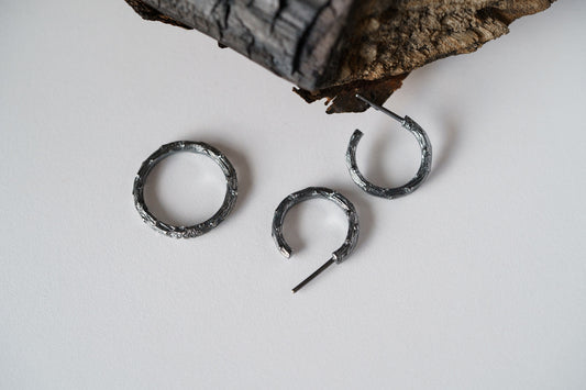Congo earrings "Vine" blackened