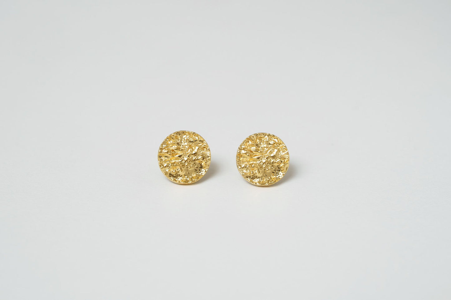 Disc earrings "Water surface" (10 mm)