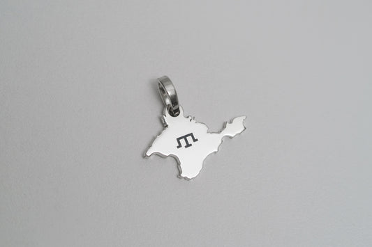 Pendant "Crimea" (20 mm) with a flag of the Crimean Tatars