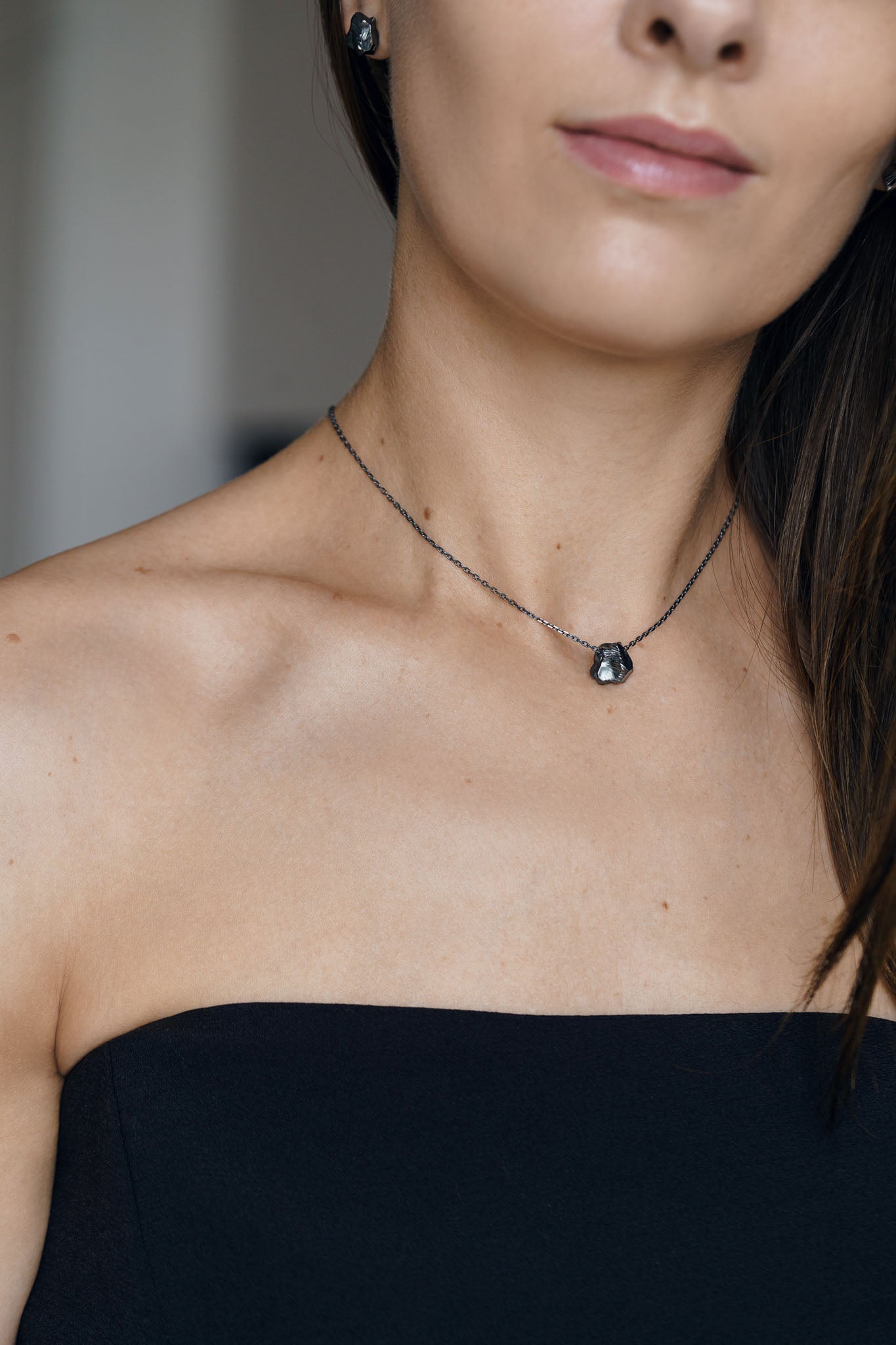 Necklace "Anthracite"