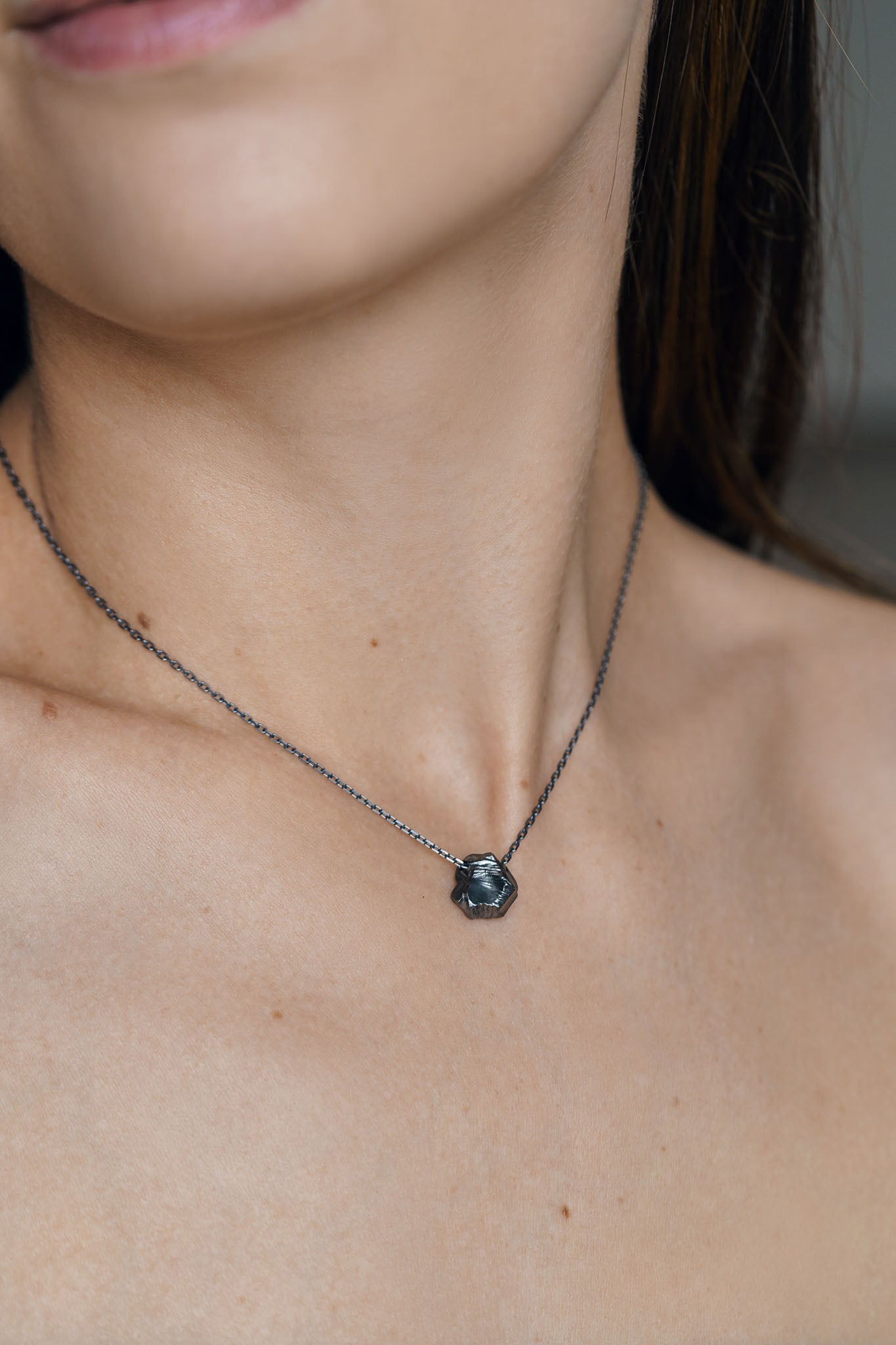Necklace "Anthracite"