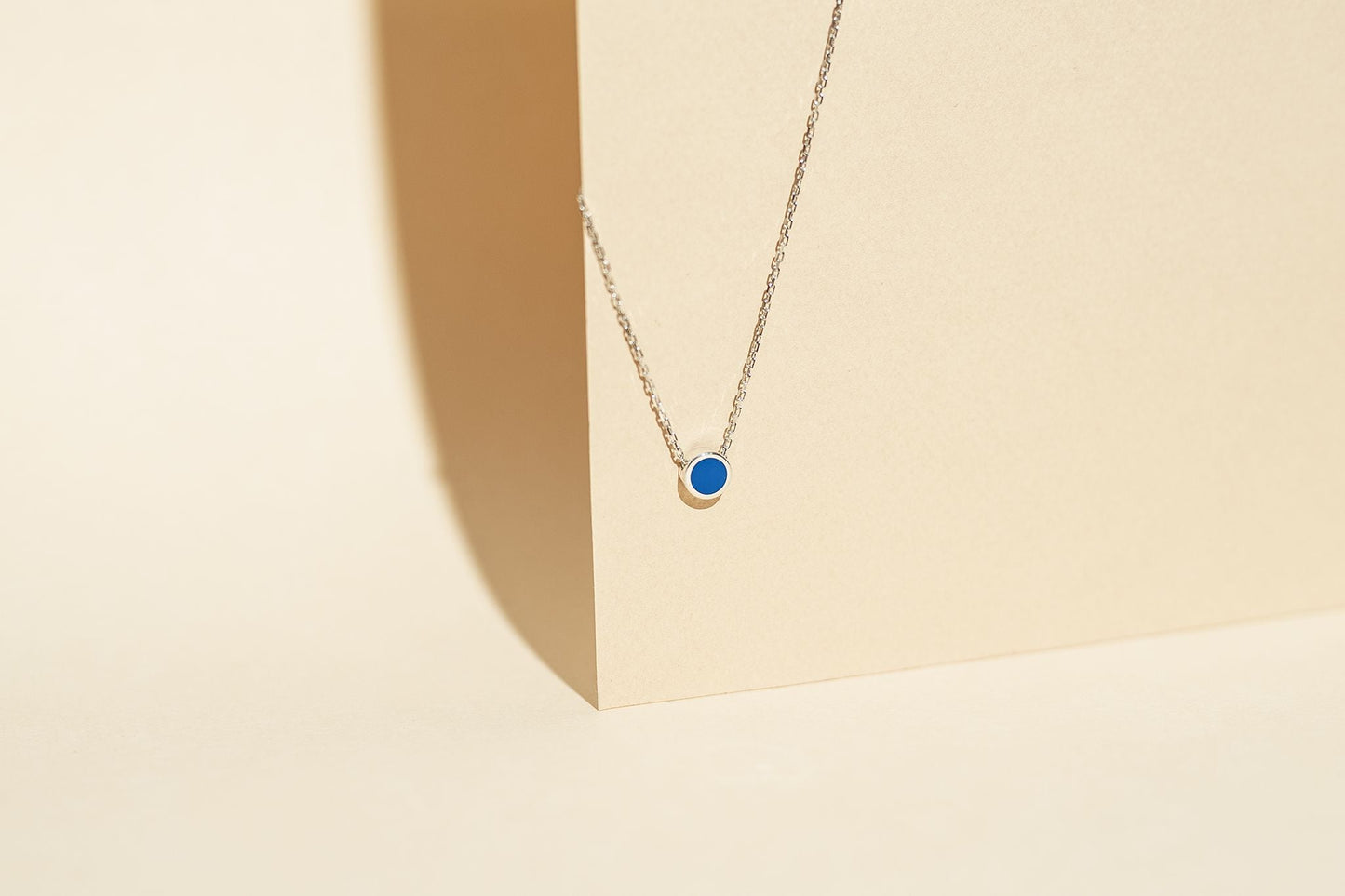 Necklace "Circle" (8 mm) with enamel