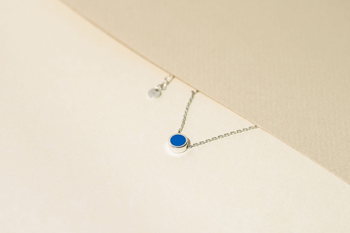 Necklace "Circle" (8 mm) with enamel (different colors to choose from)