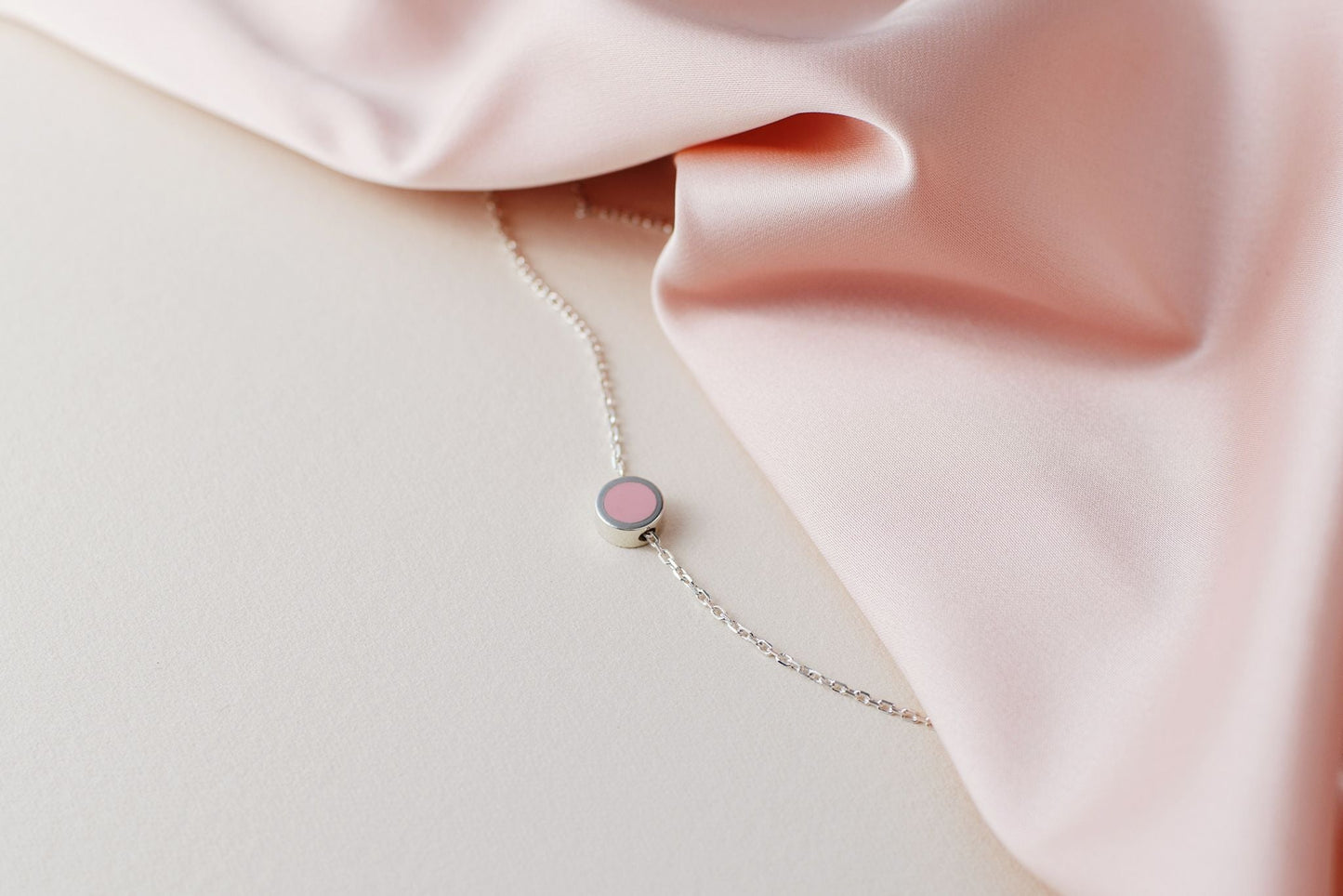 Necklace "Circle" (8 mm) with enamel (different colors to choose from)
