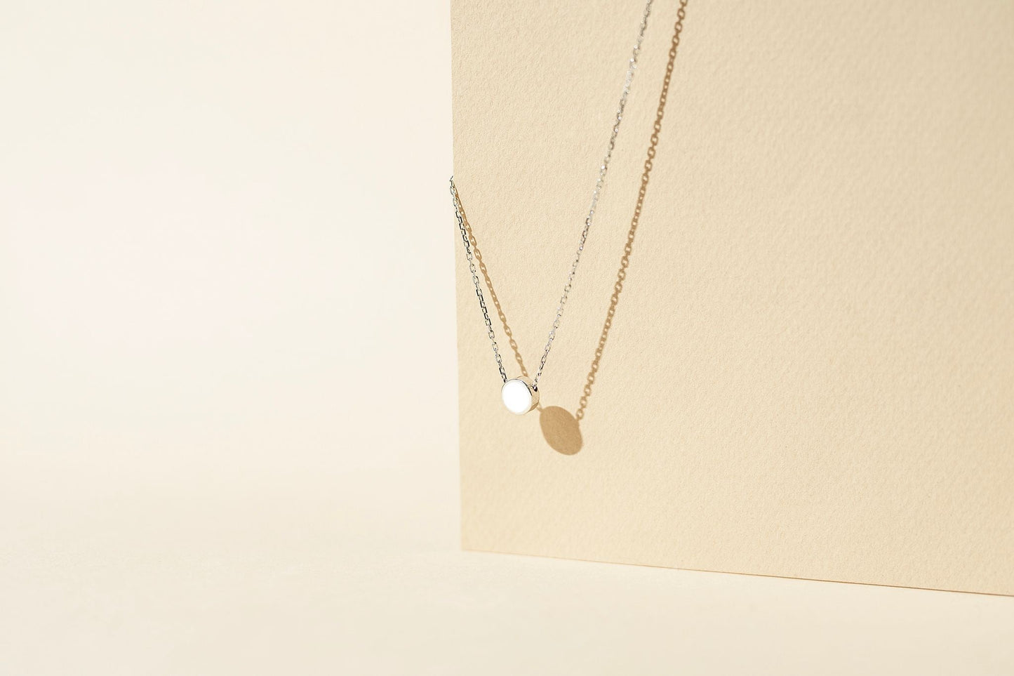 Necklace "Circle" (8 mm) with enamel (different colors to choose from)
