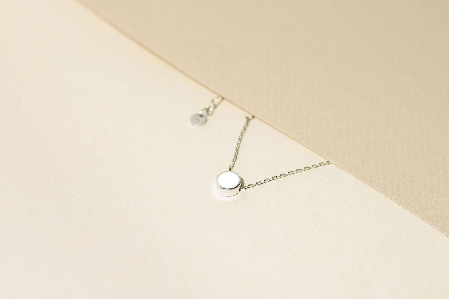Necklace "Circle" (8 mm) with enamel (different colors to choose from)