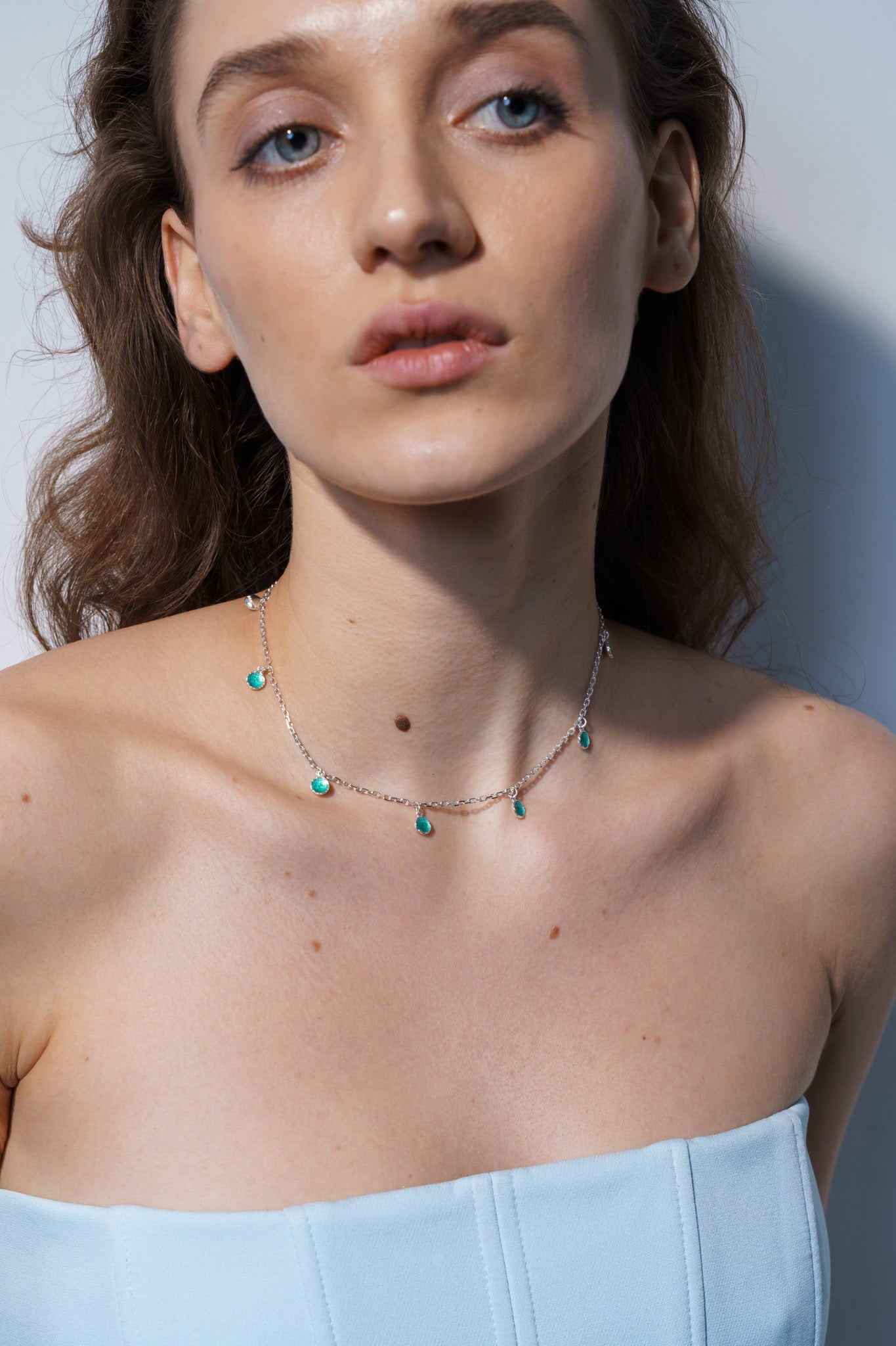 Necklace "Seas" emerald