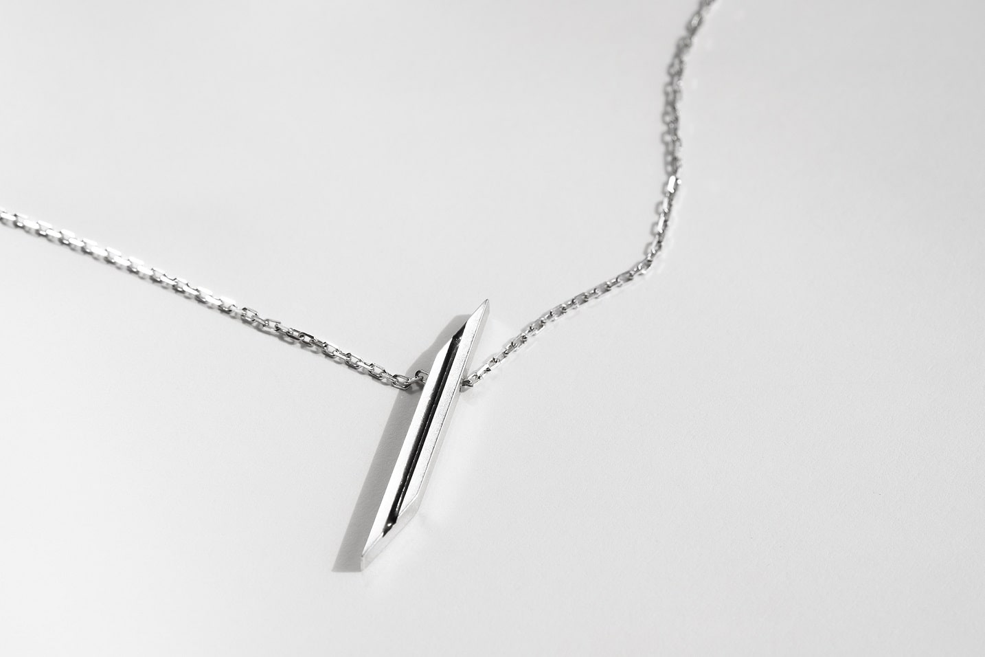 Necklace "Stripe" diagonal with enamel