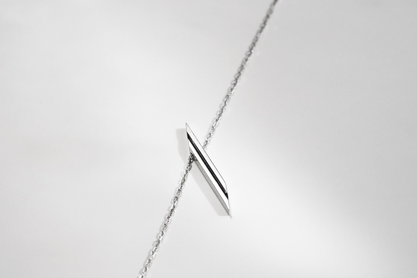 Necklace "Stripe" diagonal with enamel (different colors to choose from)