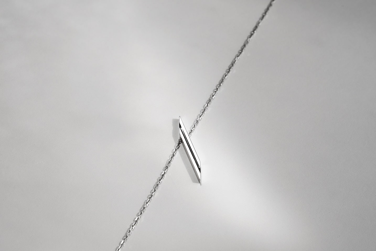 Necklace "Stripe" diagonal with enamel (different colors to choose from)