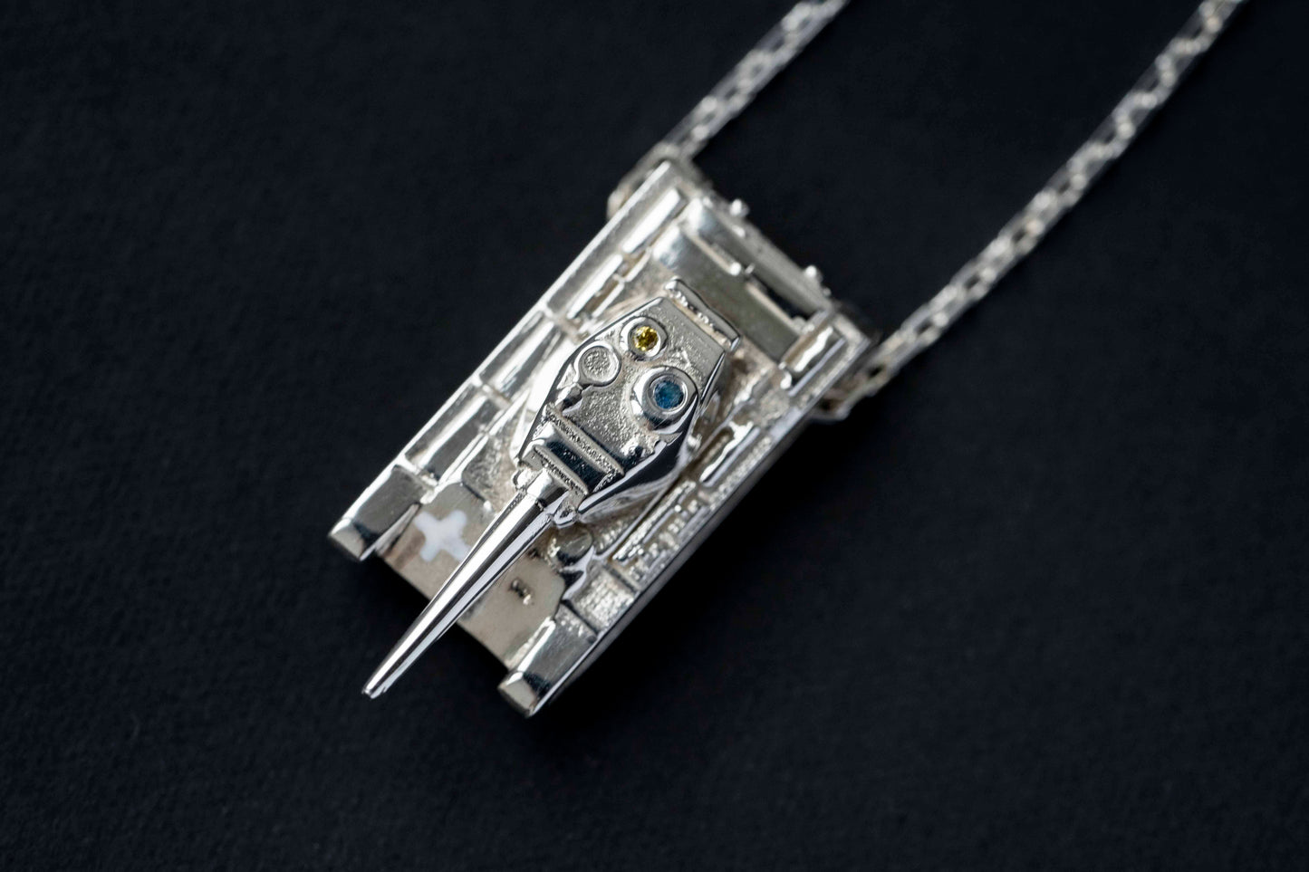 Necklace "Ukrainian tank" with stones