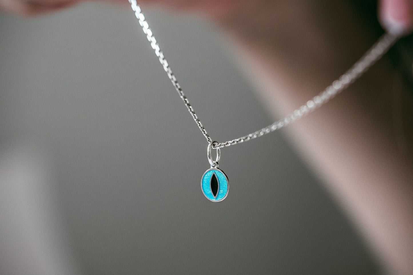 Pendant "Cat’s Eye" with enamel