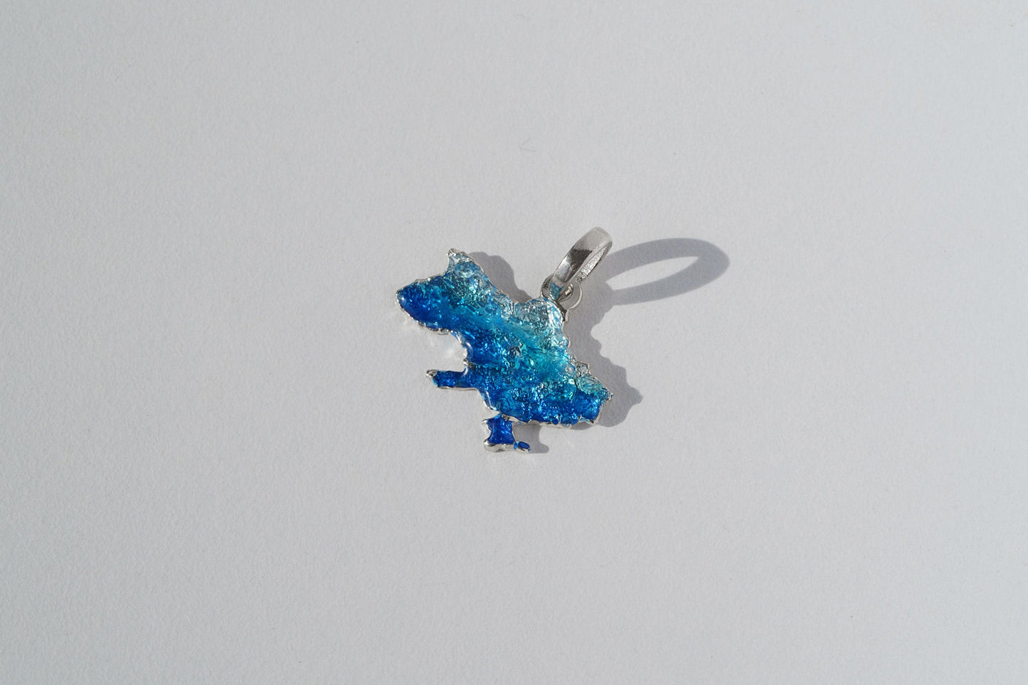 Pendant "United" textured with enamel