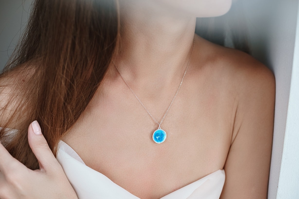 Pendant "Sea" (16 mm) blue