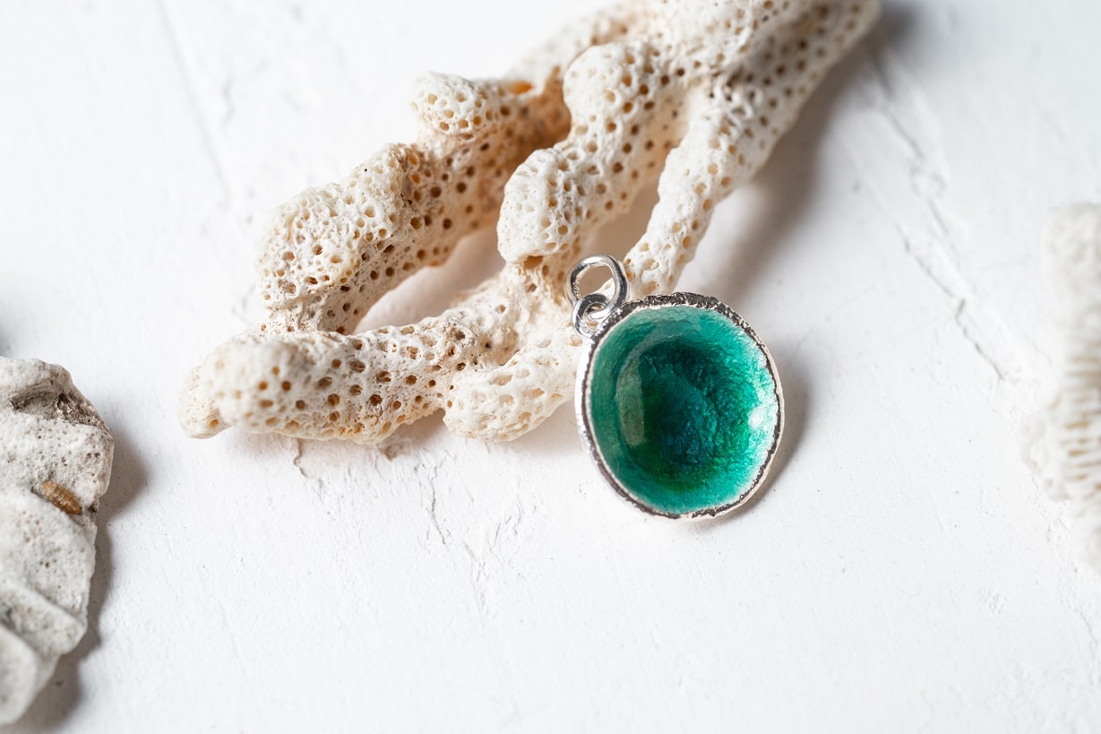Pendant "Sea" (16 mm) emerald