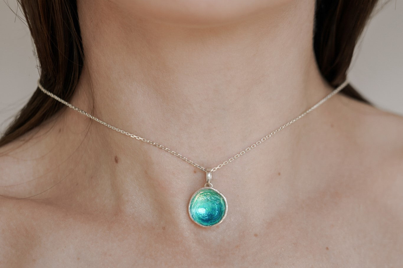 Pendant "Sea" (16 mm) emerald