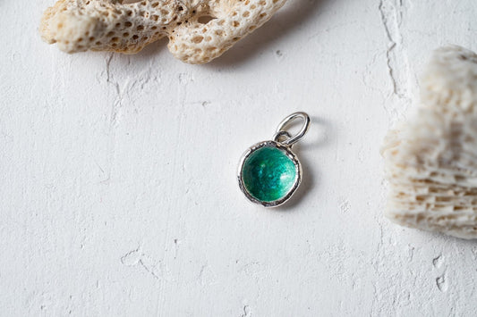 Pendant "Sea" (9 mm) emerald