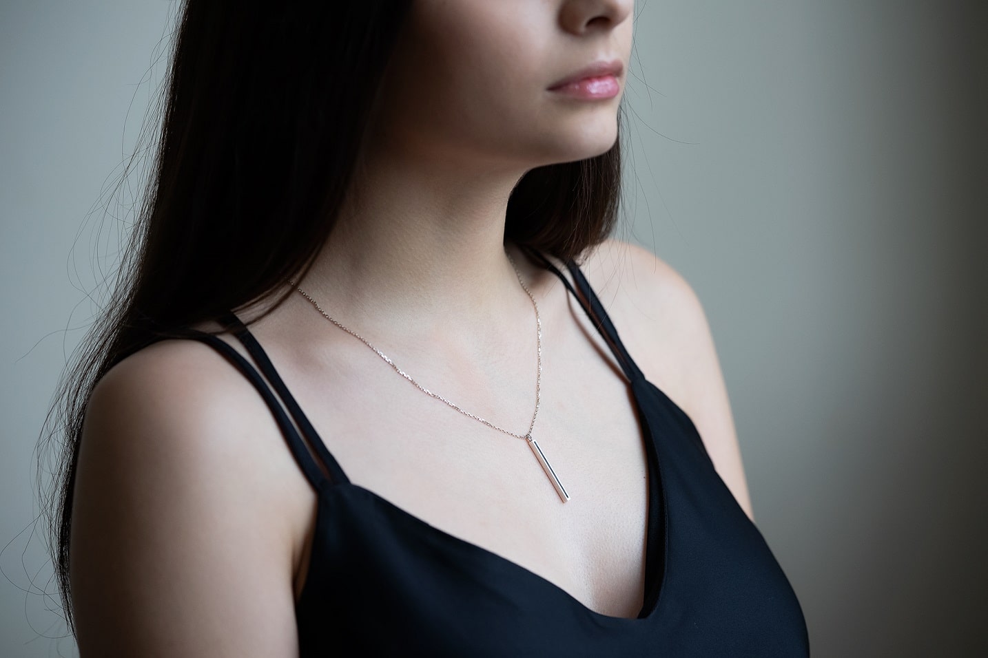 Pendant "Stripe" (31 mm) with enamel