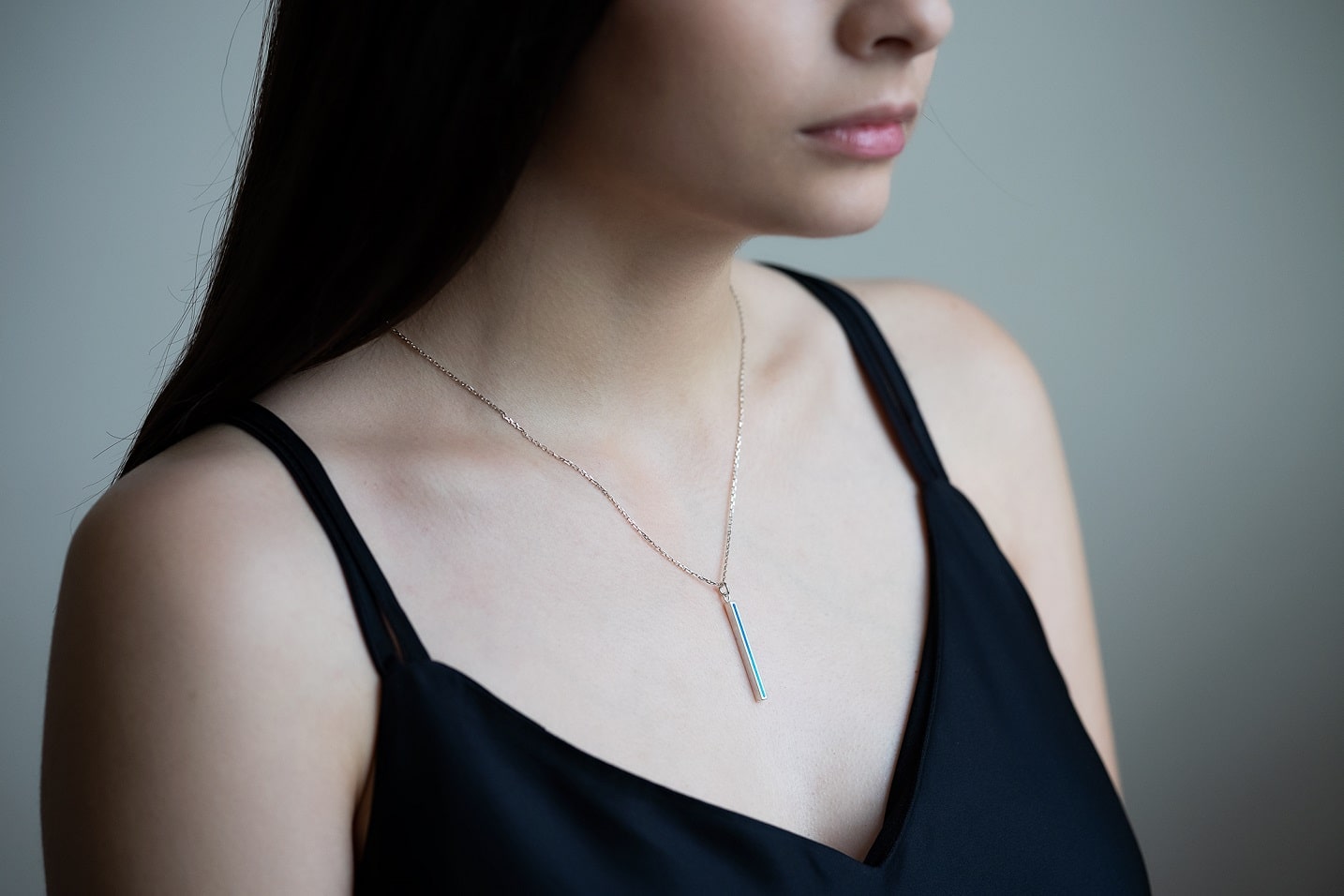 Pendant "Stripe" (31 mm) with enamel