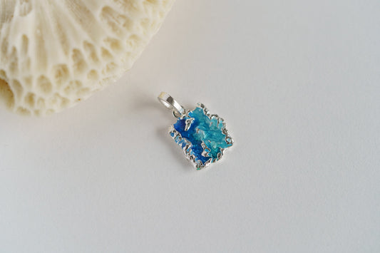 Pendant "Wave" blue (8х10 mm)