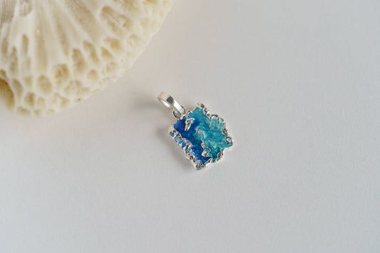 Pendant "Wave" blue (8х10 mm)