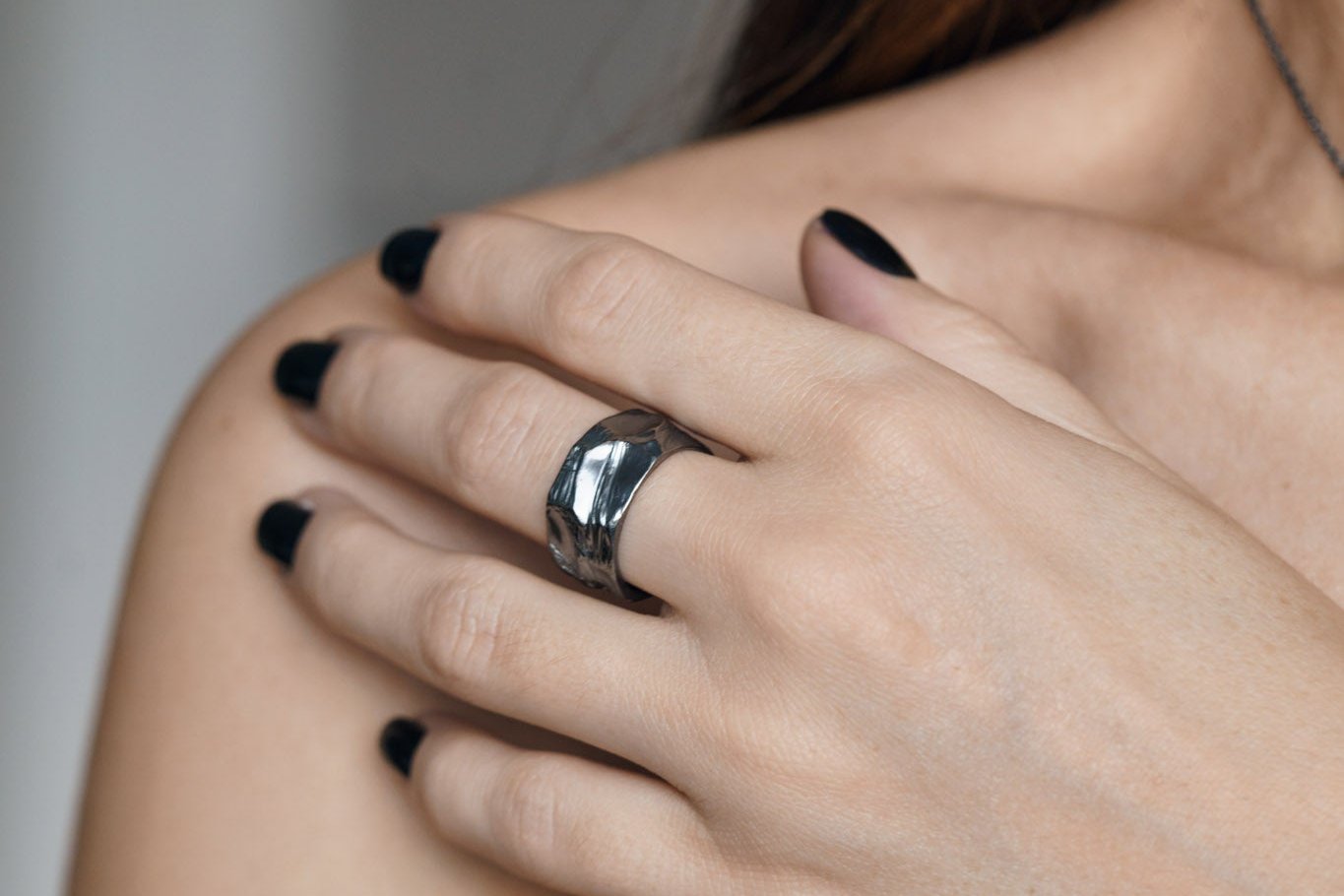 Ring "Anthracite" blackened (10 mm)