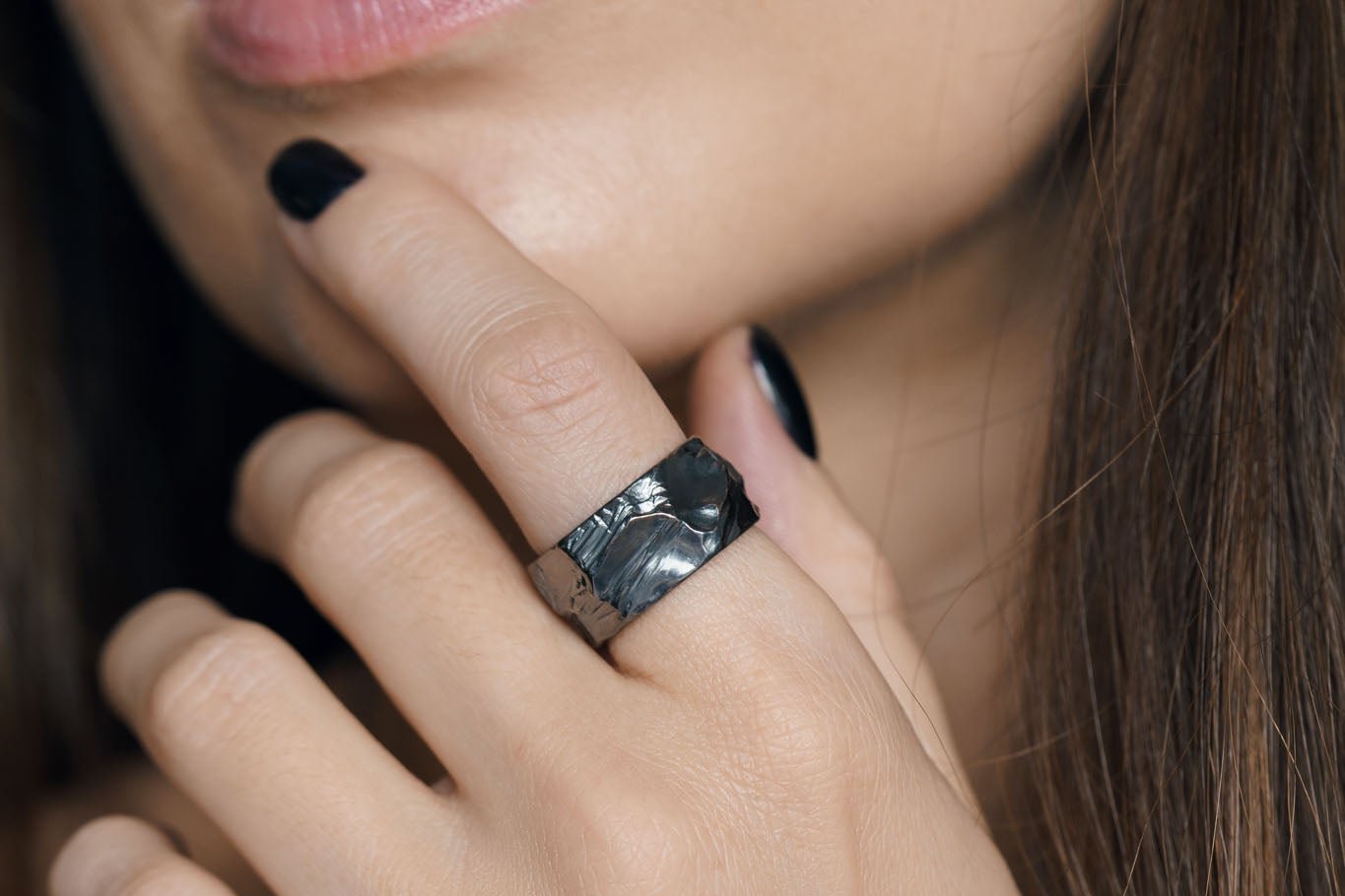 Ring "Anthracite" blackened (10 mm)