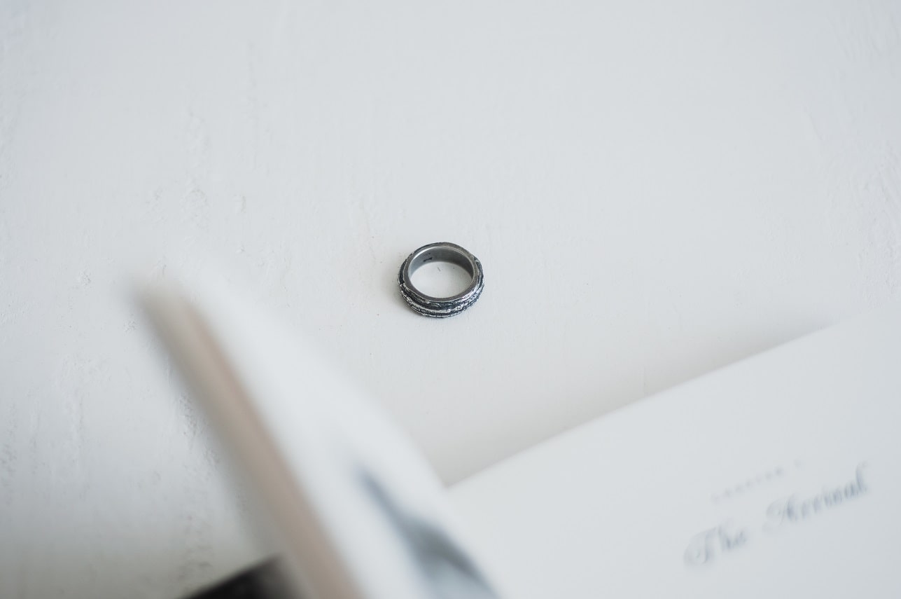 Ring "Beech bark" blackened