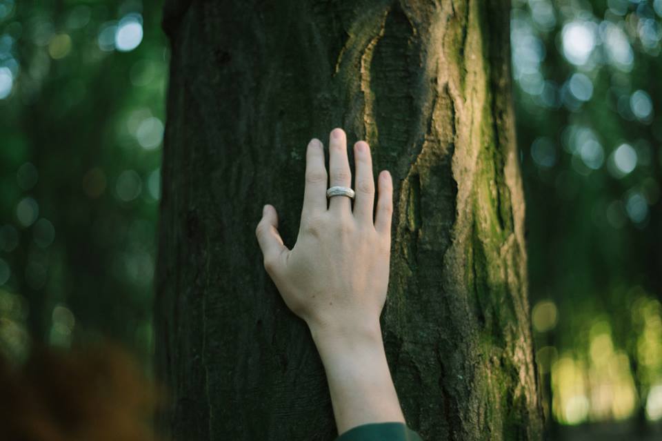 Ring "Beech bark" light