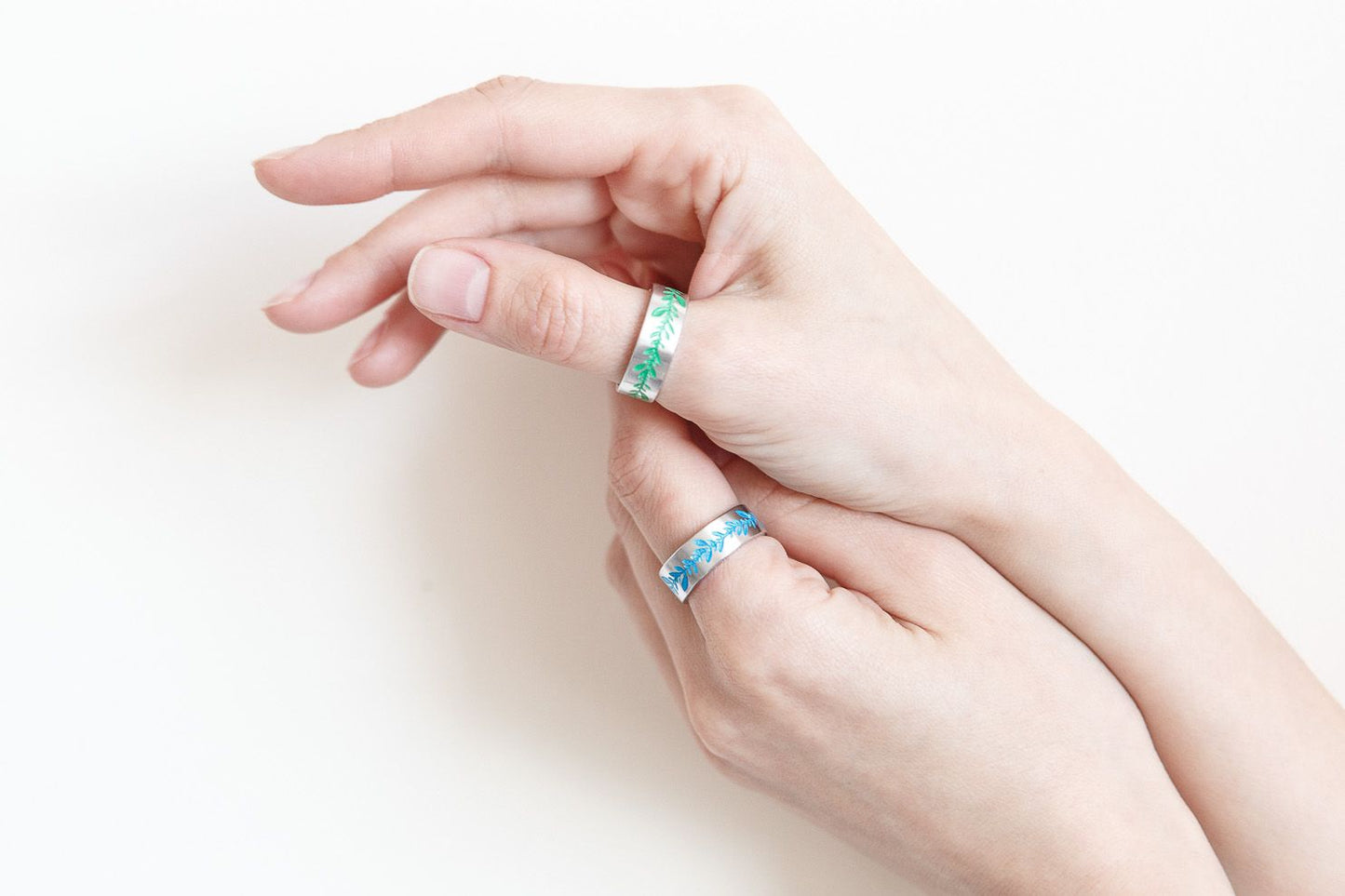 Ring "Branch" (7 mm) with enamel (different colors to choose from)
