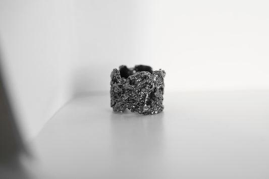 Ring "Bread" blackened (17 mm)