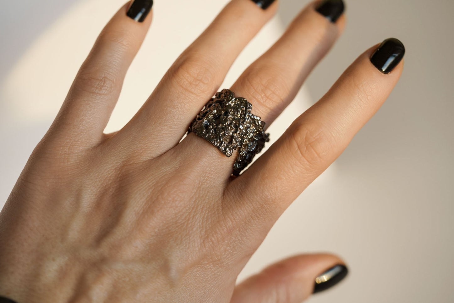 Ring "Bread" blackened (17 mm)