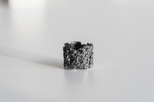Ring "Bread" blackened (17 mm)