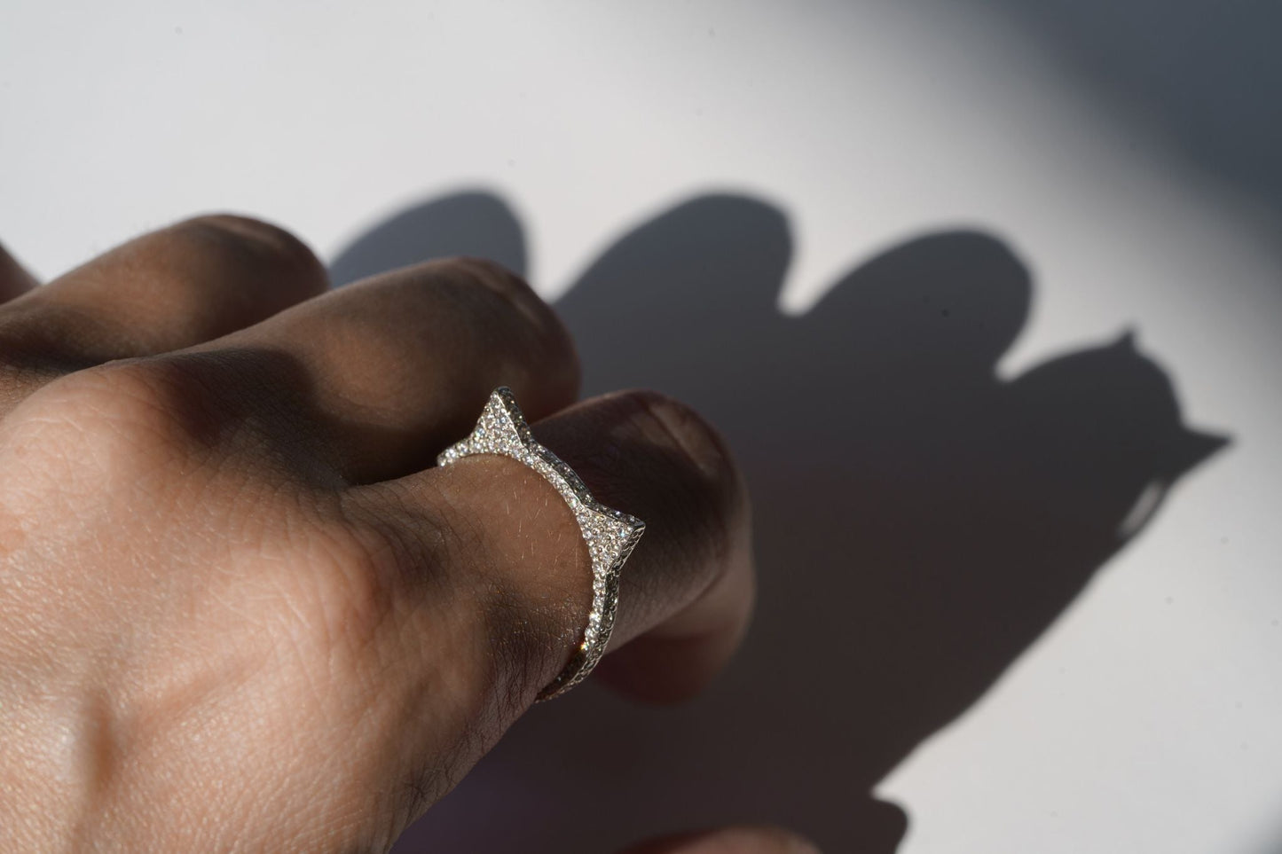 Ring "Ears" (Model 2) with gemstones
