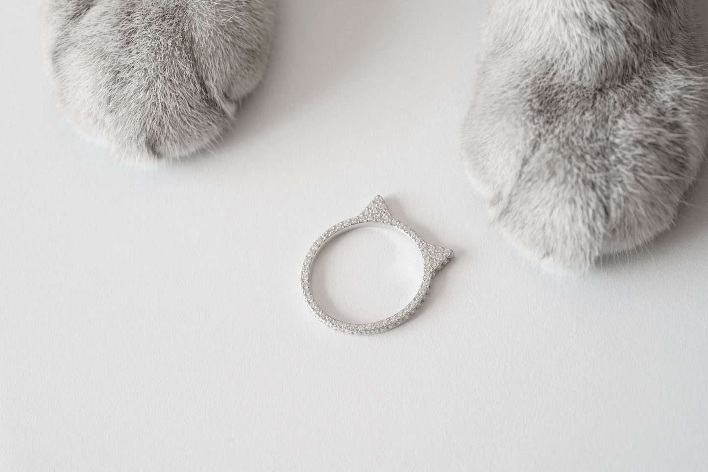 Ring "Ears" (Model 2) with gemstones