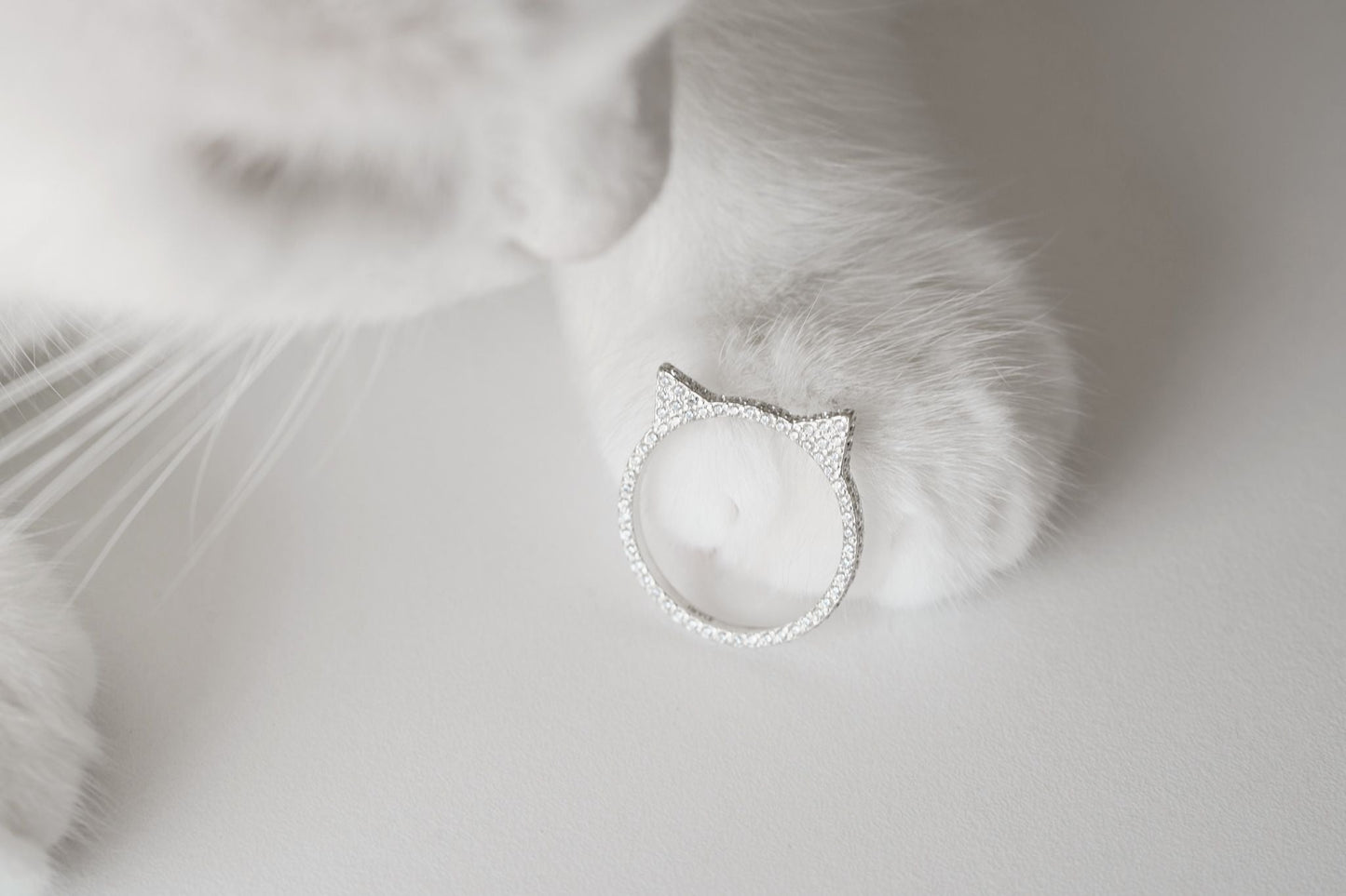 Ring "Ears" (Model 2) with gemstones