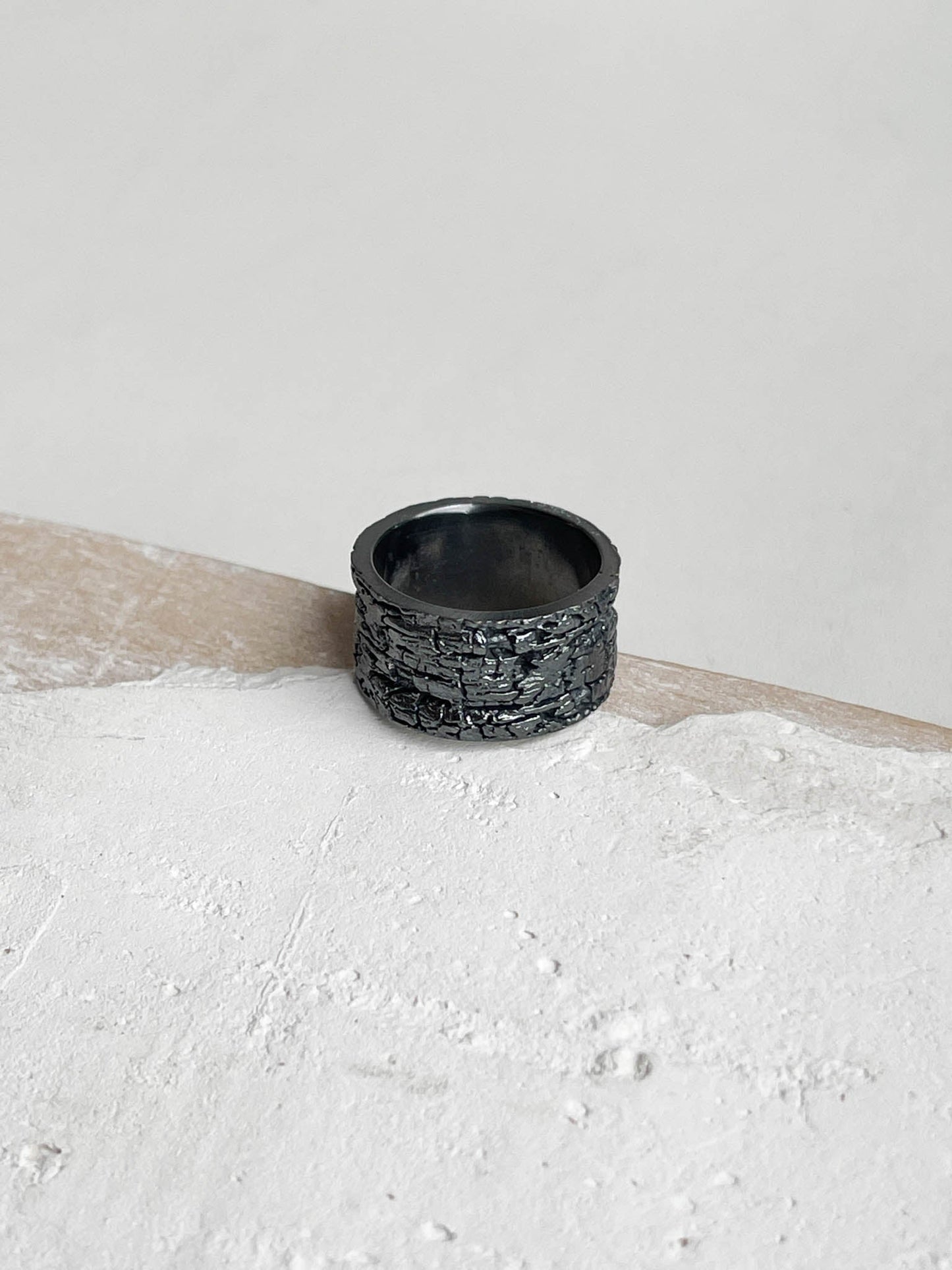 Ring "Charcoal"  blackened (10 mm)