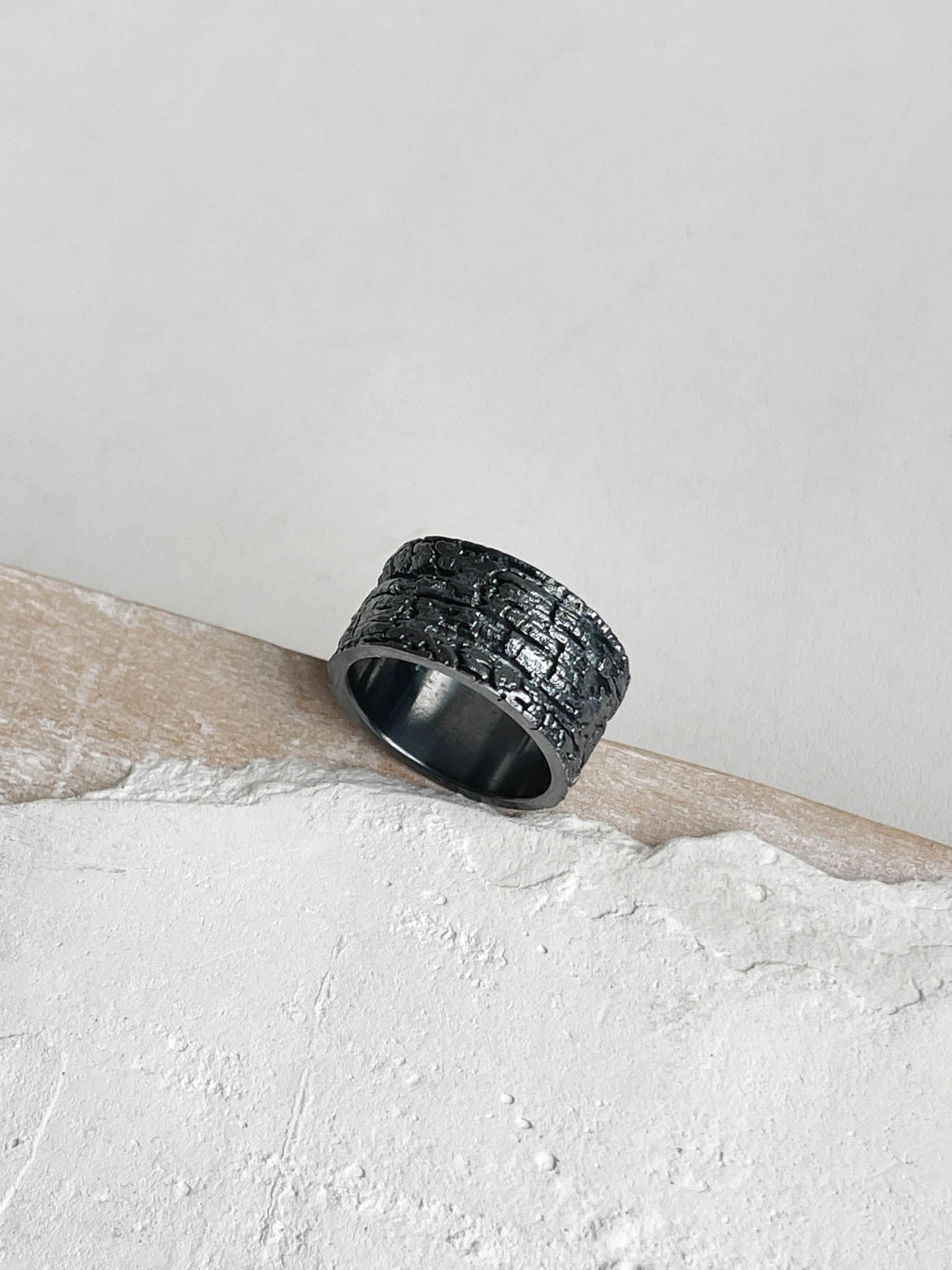 Ring "Charcoal"  blackened (10 mm)