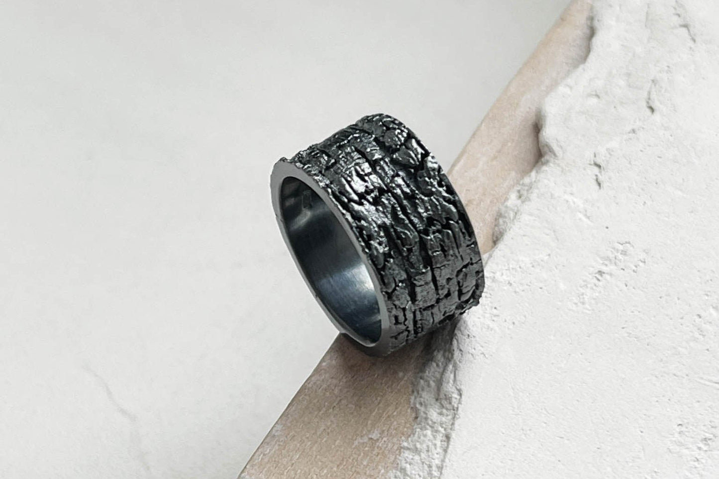 Ring "Charcoal"  blackened (10 mm)