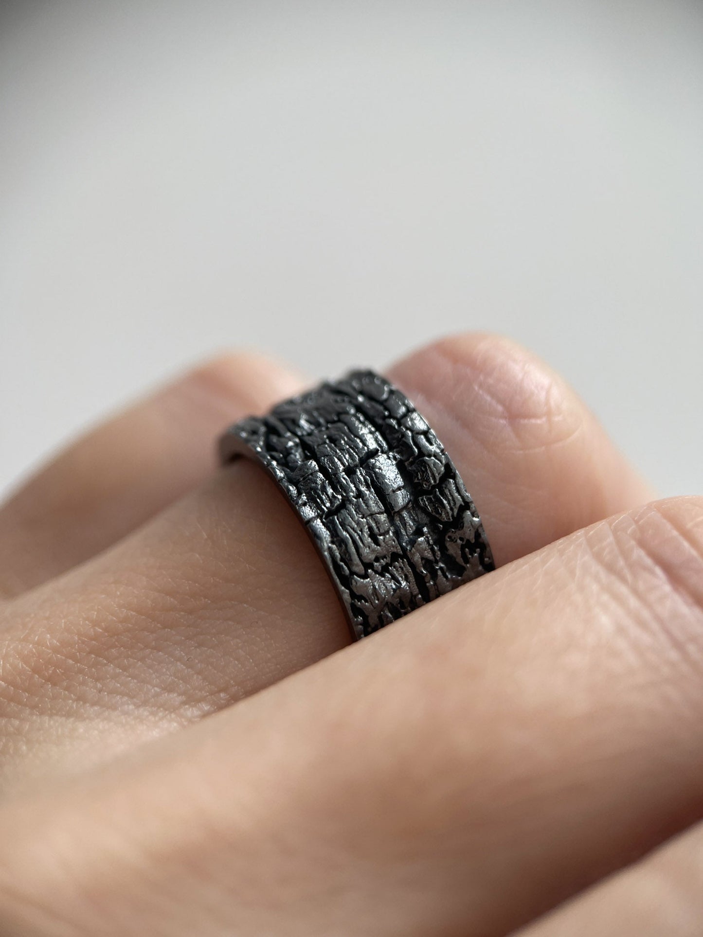 Ring "Charcoal"  blackened (10 mm)
