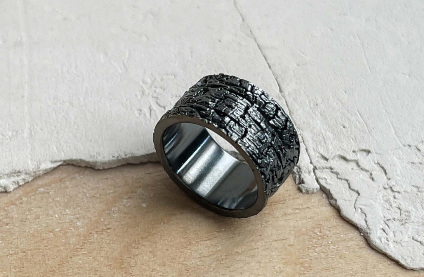 Ring "Charcoal"  blackened (10 mm)