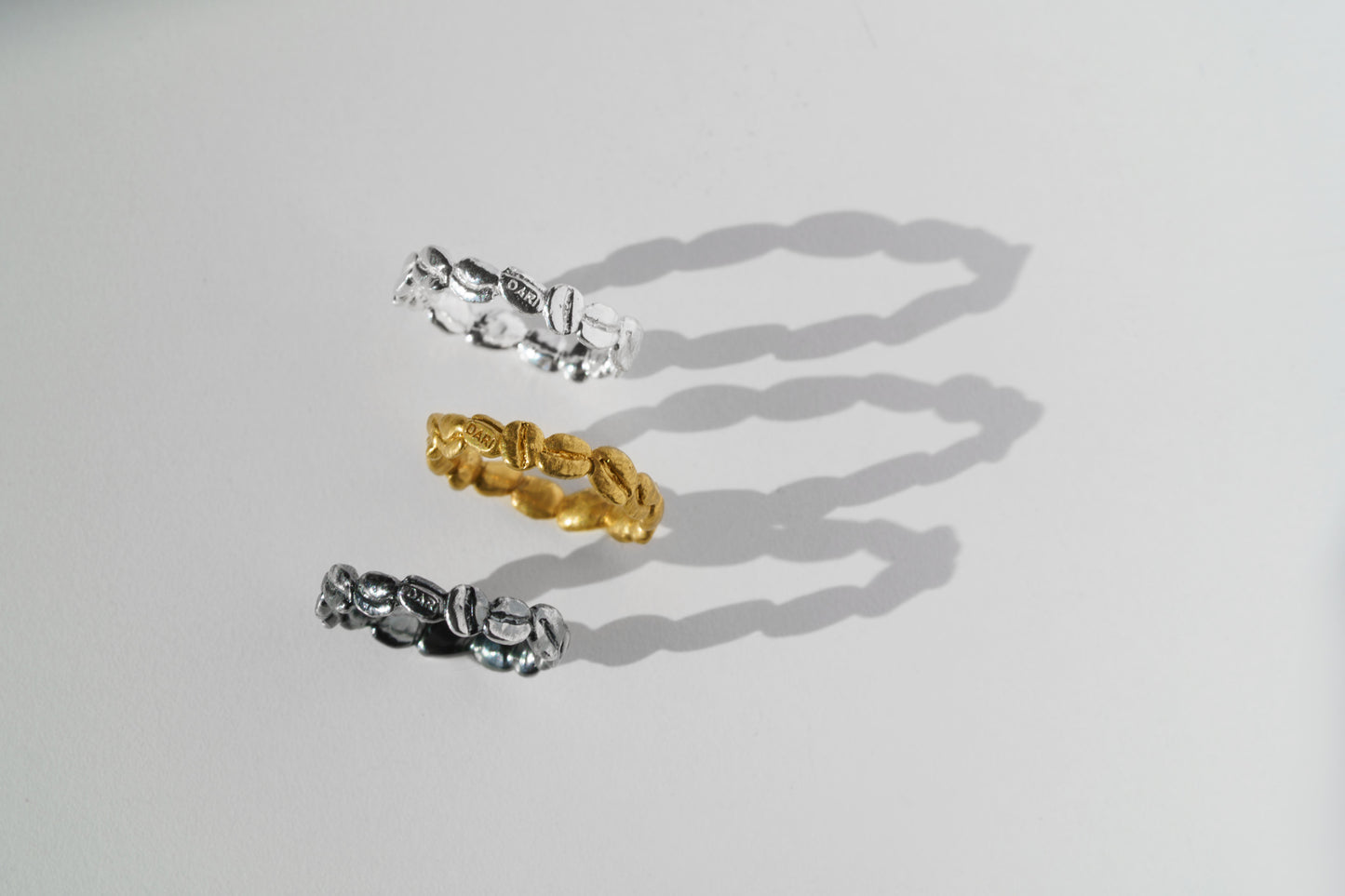 Ring "Coffee beans" (4 mm) light