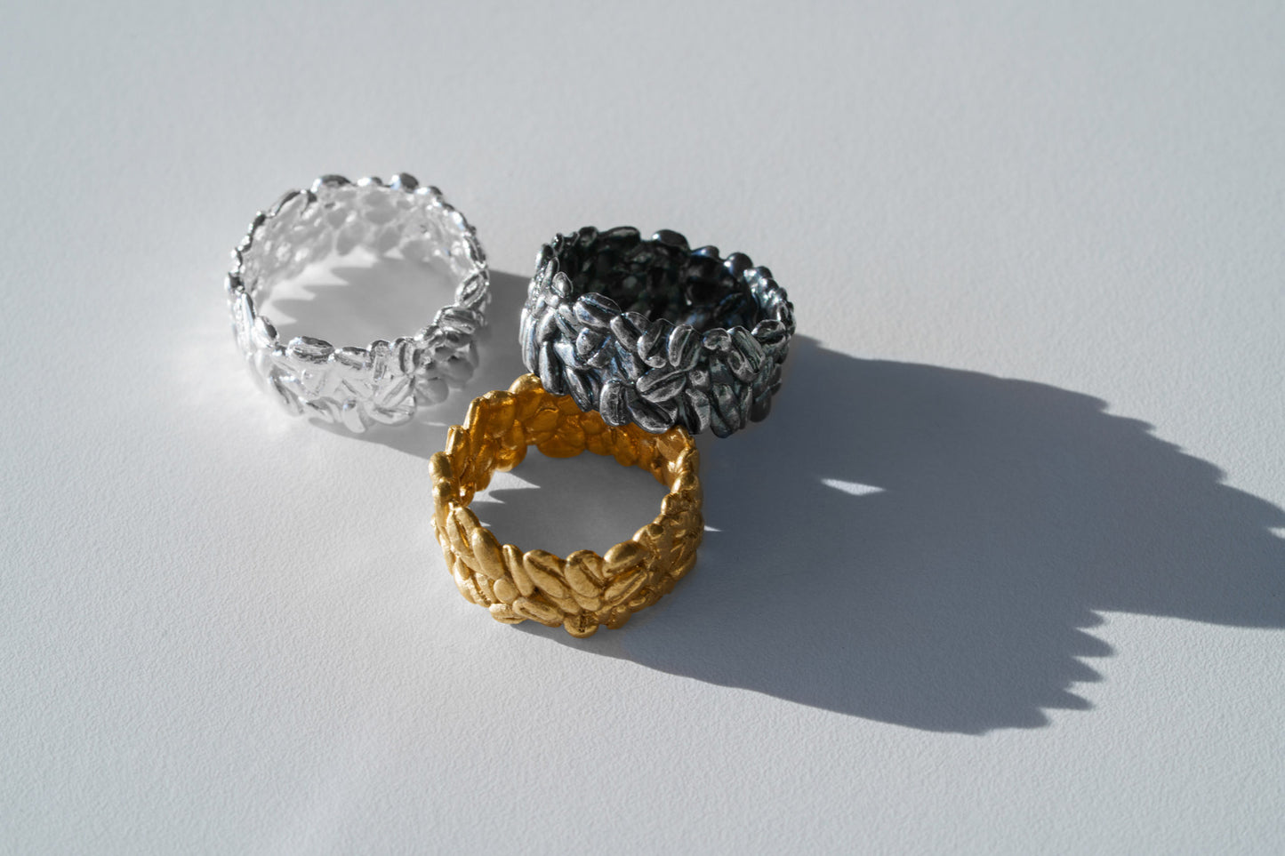 Ring "Coffee beans" (9 mm) light