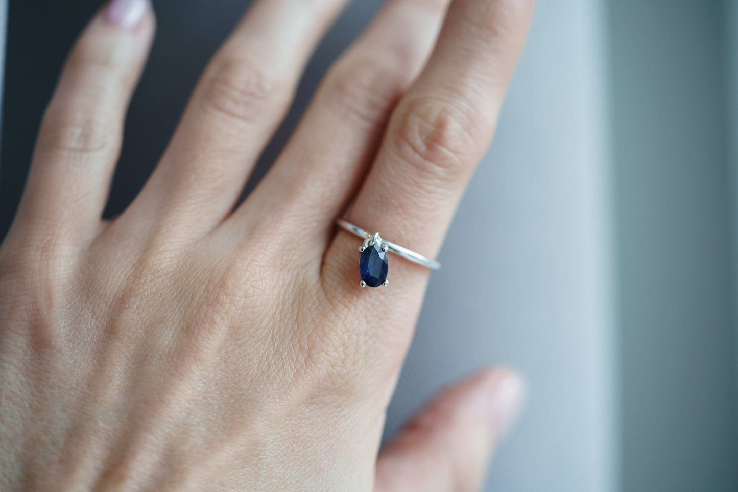 Ring "Elegance" (gemstone 4*6 mm)