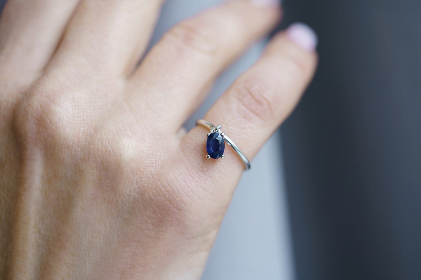Ring "Elegance" (gemstone 4*6 mm)