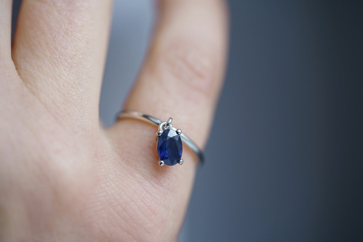 Ring "Elegance" (gemstone 4*6 mm)